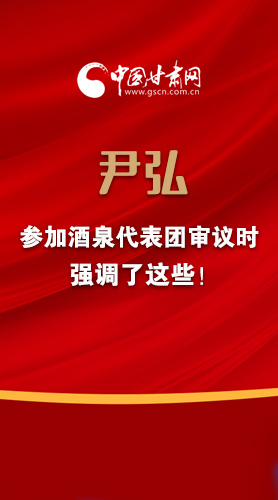 【2022甘肅兩會·圖解】尹弘書記參加酒泉代表團(tuán)審議時強(qiáng)調(diào)了這些！