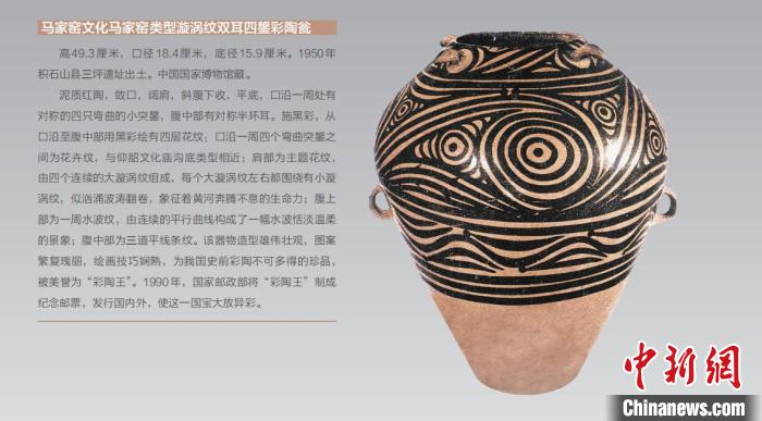 圖為“彩陶王”展板?！∨R夏州融媒體供圖
