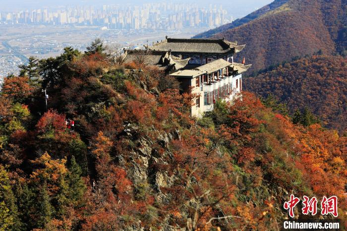 深秋，位于蘭州市榆中縣的興隆山，漫山遍野成五彩顏色。張?zhí)鞂?攝