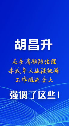 圖解|胡昌升在全省預防治理未成年人違法犯罪工作推進會上強調(diào)了這些！