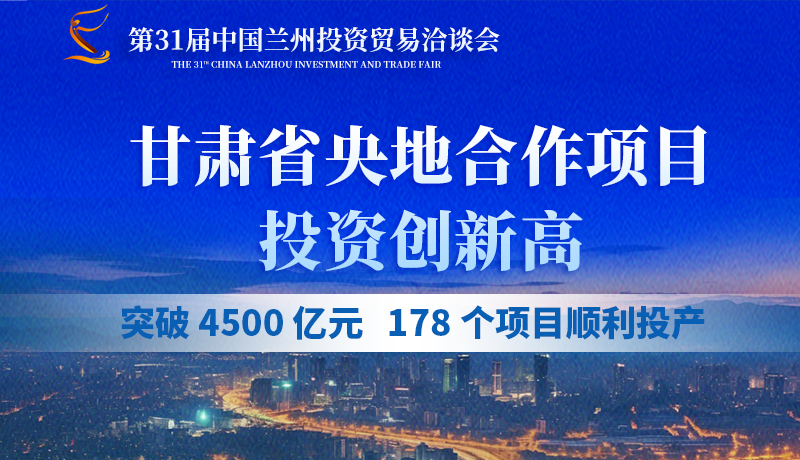 甘肅省央地合作項目投資創(chuàng)新高：突破 4500 億元，178個項目順利投產(chǎn)
